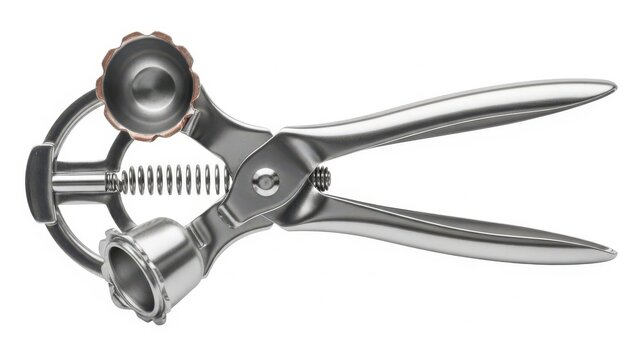 Metal nutcracker with a rugged, industrial design.