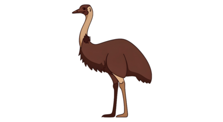 Emu A brown bird standing