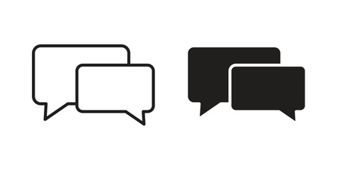 Naklejka premium Discussion icons for graphic design, logo, Web site, social media, UI, mobile app, vector illustration