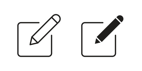 Edit icons for graphic design, logo, Web site, social media, UI, mobile app, vector illustration