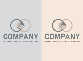 Fototapeta premium Professional corporate identity design for partnership and consulting services.