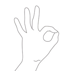 OKサインのイラスト素材