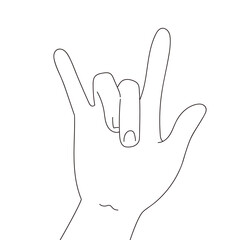 シンプルなハンドイラスト素材