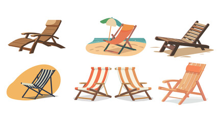 Beach chair vector icon with clean minimalist silhouette design, outdoor leisure furniture symbol representing summer vacation, seaside relaxation and travel lifestyle, suitable for tourism