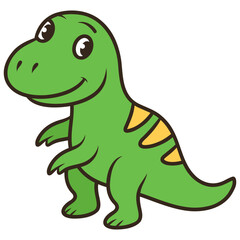 tyrannosaurus cartoon. dinosaur character illustration