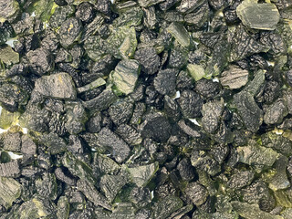 Background made entirely of green Moldavite