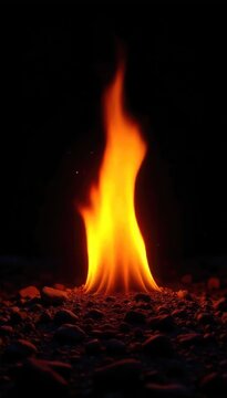 A single, smoldering ember glows intensely against a stark black background, radiating heat and signifying the end of something  Isolation and finality are powerfully conveyed ,  black,  conclusion