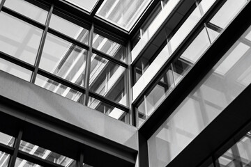 Obraz premium Modern Architectural Glass Structure with Skylight