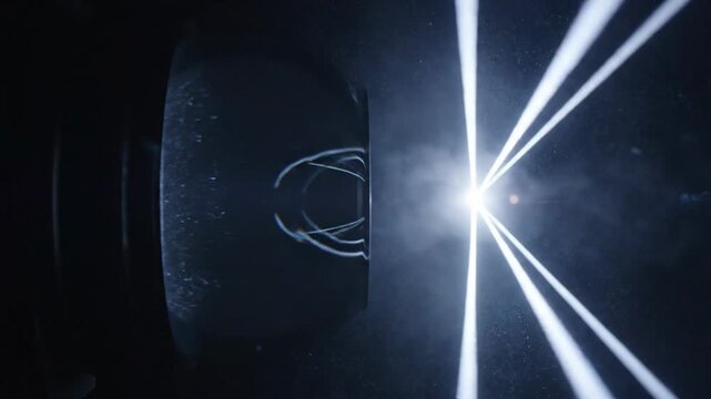 Physics Simulation of Light Beams Refracting Through Convex Lens