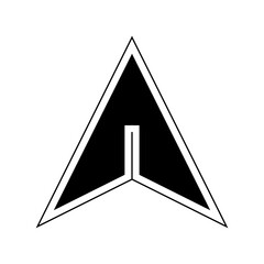 Architectural north arrow and compass outline vector