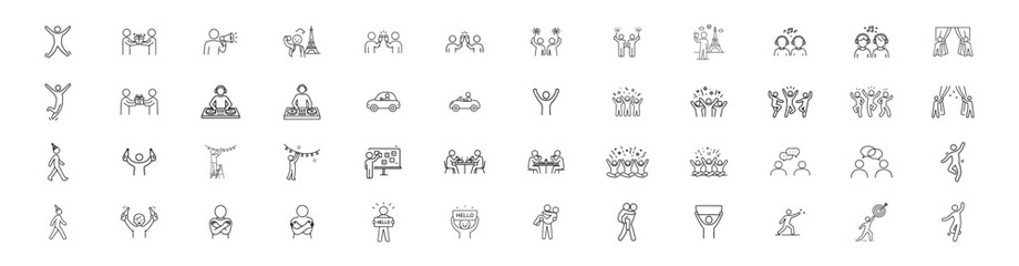 Simple Line Icons Community, Partnership, and Interaction
