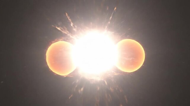 Explosive Exothermic Chemical Reaction Breaking Molecular Bonds
