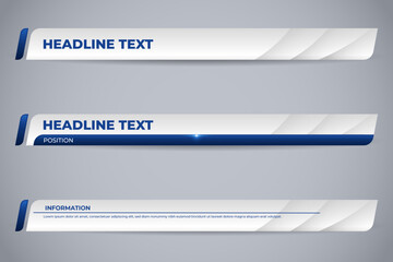 simple and modern corporate overlay with blue color for presentation