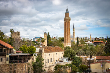 Fototapeta premium minaret of mosque, antalya, turkey, turkiye, 