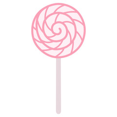 pink lollipop isolated on white