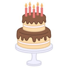 birthday cake with candles