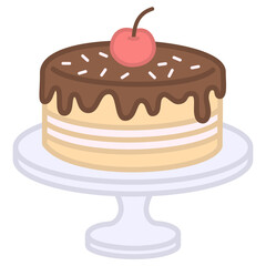 chocolate cake with cherry