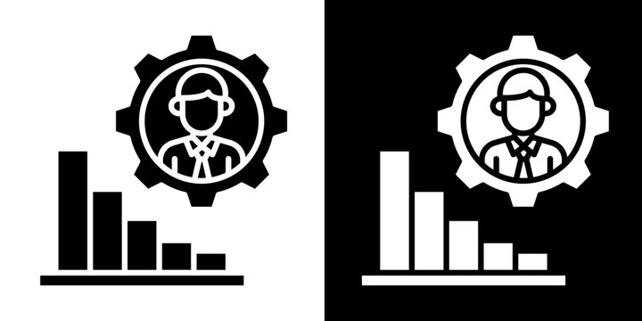 Stats  Icon Set White Style Collection