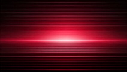 Abstract red background with horizontal lines and bright central light