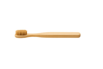Natural Bamboo Toothbrush on White Background