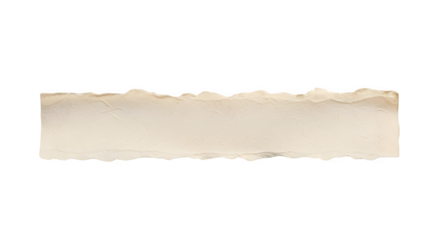 Isolated horizontal strip of old torn paper on a black background