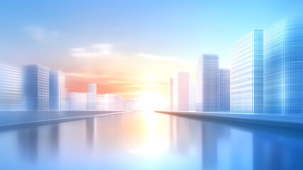 Fototapeta premium Abstract urban skyline business background