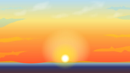 日の出の背景(16:9)