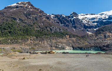Black Snowdrift, Ventisquero, Cerro Tronador, Bariloche, Rio Negro Province, Patagonia, Argentina