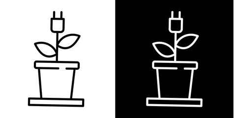 Biomass Energy Icon Set White Style Collection