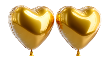 Stunning reflective gold heart balloons perfect for expressing love, celebrating special anniversaries, or adding a touch of luxury to festive holiday events.