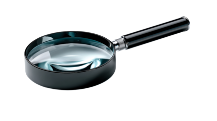 Professional magnifying glass for detailed inspection and scientific exploration, ideal for business analytics, problemsolving, and educational presentations