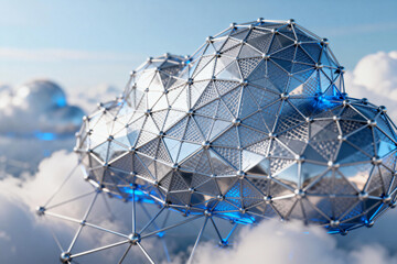 Digital Cloud Network Structure with Geometric Mesh