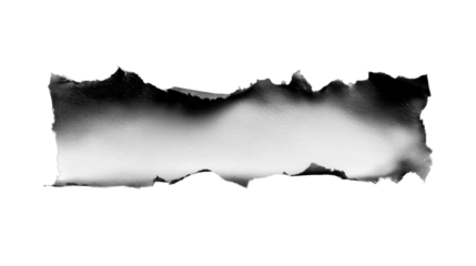 A charred ripped paper edge creates a striking dark border, perfect for dramatic overlays, grunge textures, or abstract backgrounds in media projects