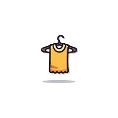 Naklejka premium Simple garment depiction showcases fashion with a minimalistic design and clothing retail hanger