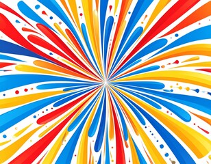 Bursting kaleidoscopic star shape composition