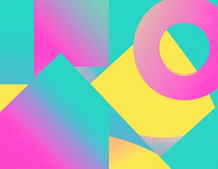 Geometric shapes interlock in pastel hues