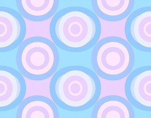 Retro concentric circles pattern in pastel