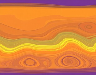 Swirling amber bands planetary vista