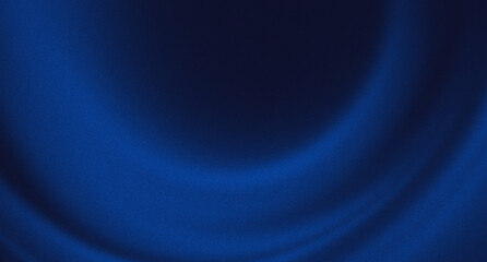 Obraz premium blue background. Gradation from bright cobalt blue to navy blue with futuristic elegant concentric curved shapes and grainy noise texture