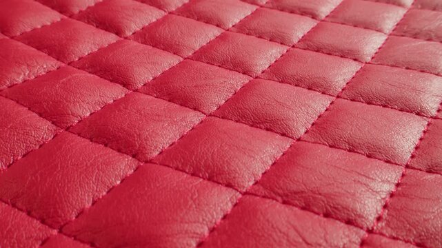 detailed view of premium quilted leather showcasing diamond pattern and lustrous surface for various