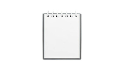 3D Blank Spiral Notebook Mockup on transparent background