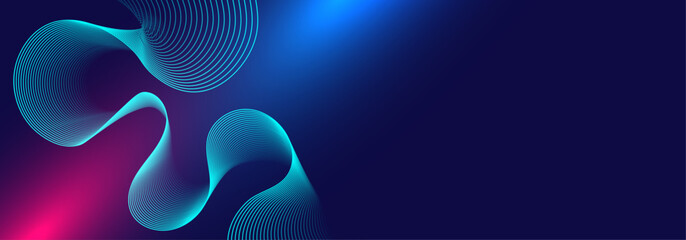 Futuristic Digital Wave Background with Glowing Blue Lines for technology, artificial intelligence, innovation, data flow, and modern digital presentations. Perfect for websites, banners, apps etc