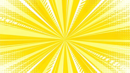 Vibrant yellow radial pattern bursting from the center in a graphic illustration