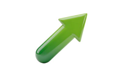 Green arrow pointing upwards indicating growth