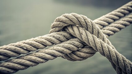 Strong rope knot symbolizes connection and support with back haul cost considerations in maritime or outdoor activities