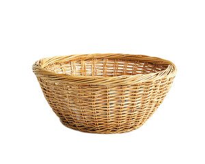 Handcrafted Rattan Basket with Natural Weave Design for Storage
