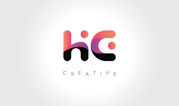 HC Modern Gradient Abstract Logo &ndash; Creative Rounded Lettermark Branding Design