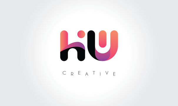HW Modern Gradient Abstract Logo &ndash; Creative Rounded Lettermark Branding Design