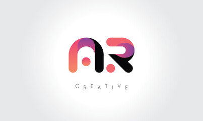 AR Modern Gradient Abstract Logo &ndash; Creative Rounded Lettermark Branding Design