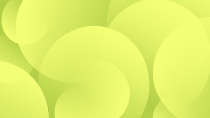 Vibrant lime green abstract background featuring overlapping circular shapes and organic curves for fresh, energetic designs.
